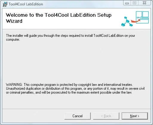 Setup-Assistent für Tool4Cool LabEdition