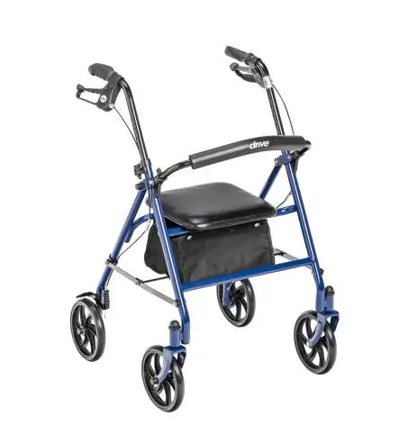 Übersicht des Rollators und seiner Komponenten