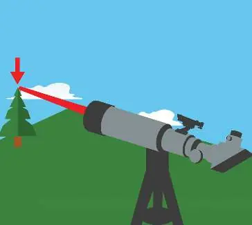 Teleskop auf ein weit entferntes Objekt richten