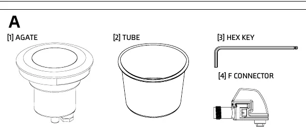 Komponenten des Lightpro Agate
