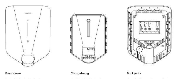 Komponenten des Easee One Home Chargers