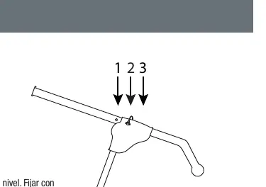 Einstellung der Arme in Position 1, 2 oder 3