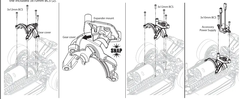 Installation der Expander-Halterung und Stromversorgung