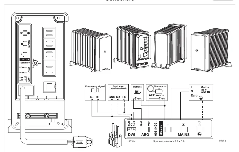 Schaltplan für den 105N4100 Controller