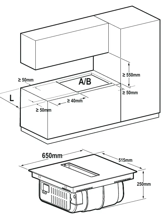 Installationsmaße