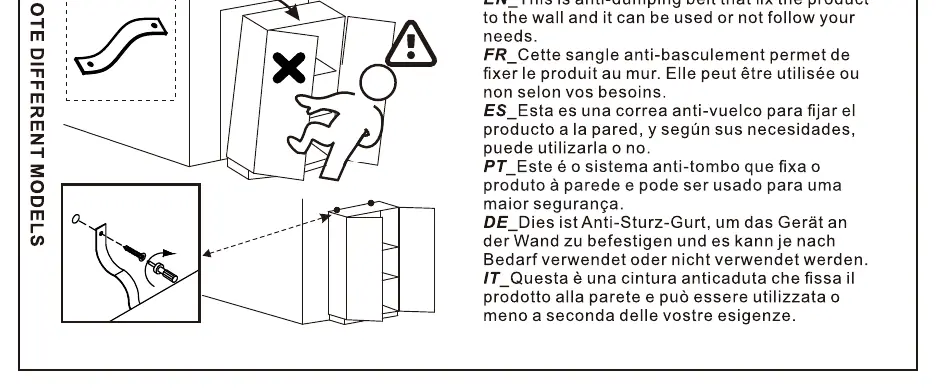 Installation der Kippsicherung