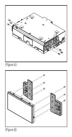 Montage des Pioneer Modular Radios (Figure A, B, C)