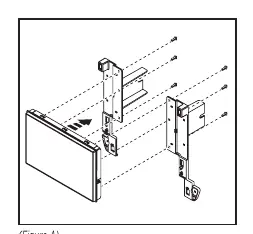 Befestigung des Displays an den Halterungen