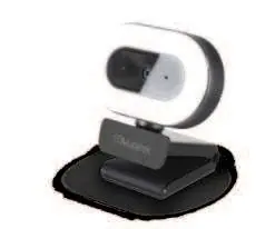 Aluratek Webcam mit Ringlicht und Bedienelementen