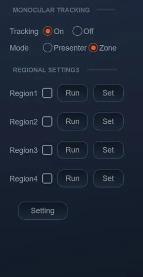 Auto-Tracking-Einstellungen