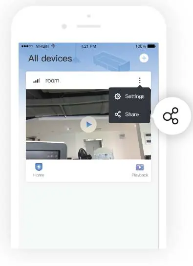 Freigabe-Optionen in der App