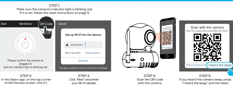 Schritte zur Verbindung im QR-Code-Modus