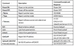 RS232 Systembefehle