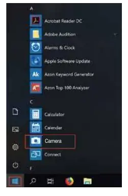 Kamera-App unter Windows 10