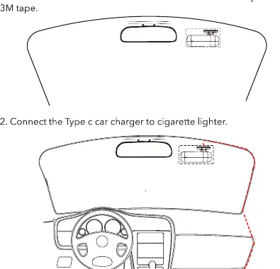 Installationsschritte für die Dashcam