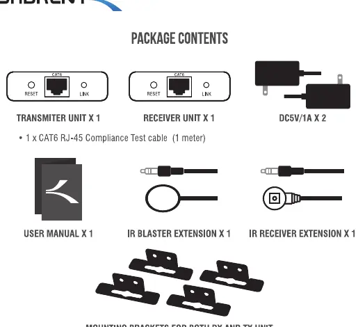 Lieferumfang des HDMI-Extender-Kits