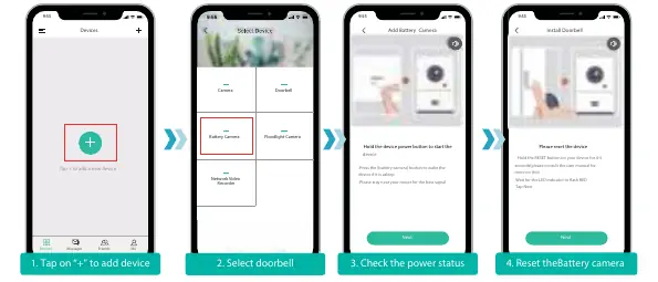 Schritte zur WLAN-Einrichtung in der App