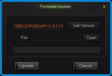 Upgrade keyboard firmware interface