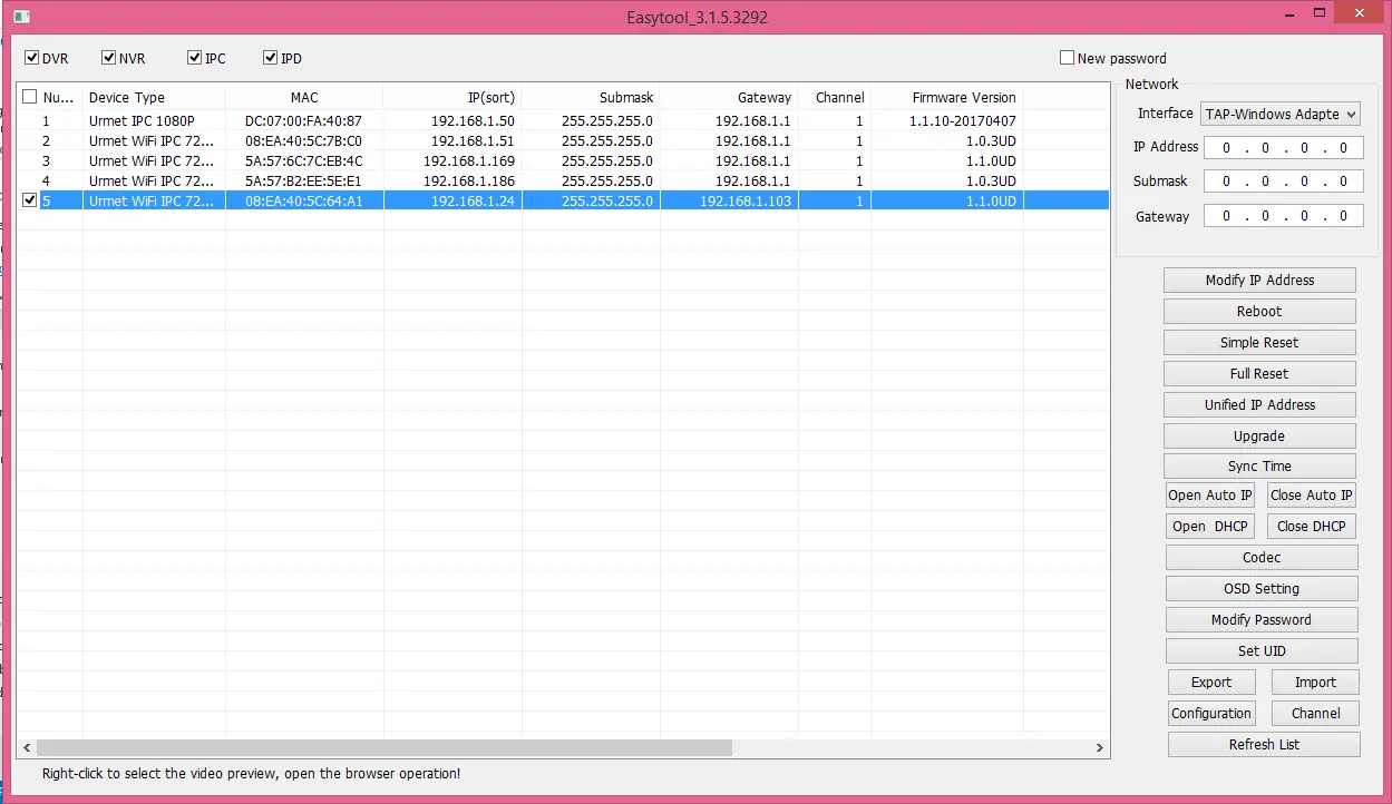 EasyTool Software zur Netzwerkkonfiguration