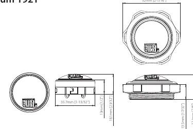 Abmessungen des JBL Stadium 192T Hochtöners