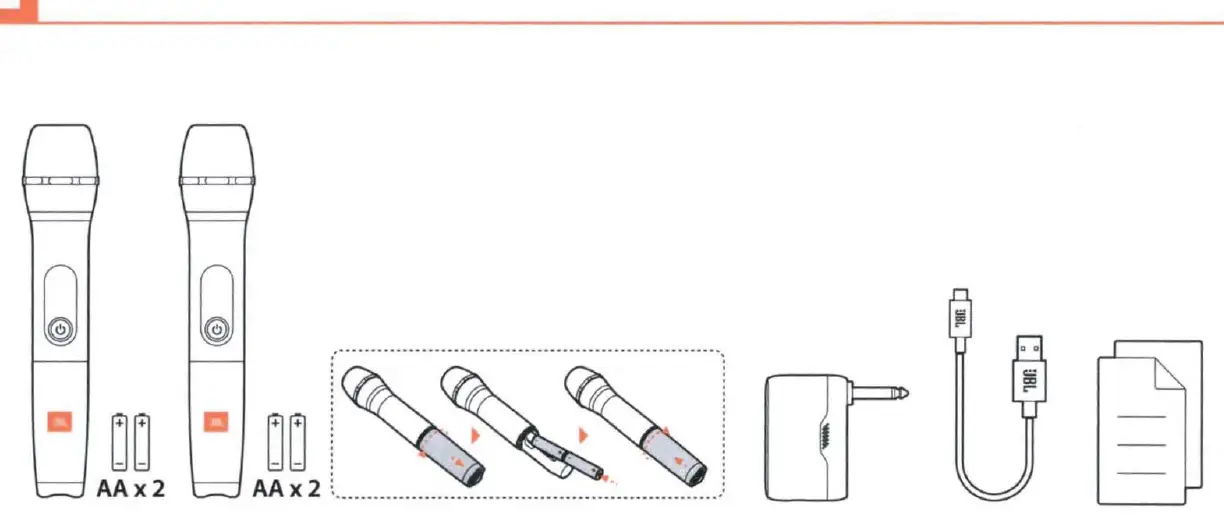 Lieferumfang des Wireless Microphone Sets