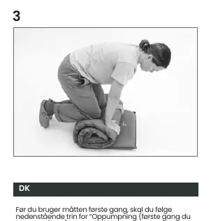 Falttechnik zum Entleeren bei dicken oder doppelten Matten