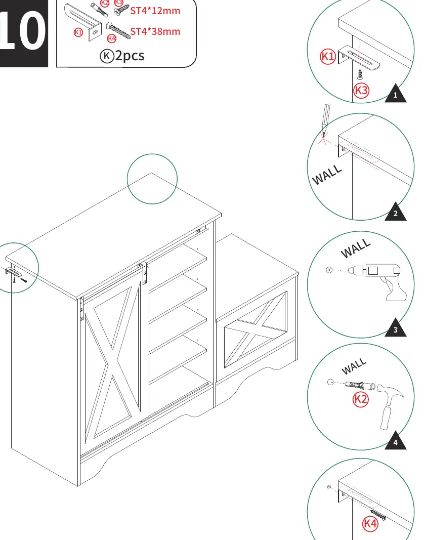 Wandmontage zur Sicherung