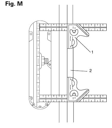 Ausrichtung des Sägeblatts (Fig. M)