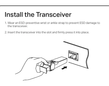 Schritte zur Installation des Transceivers