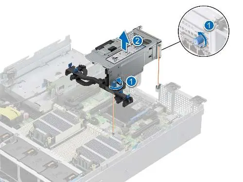 Ausbau des Expansion Card Riser