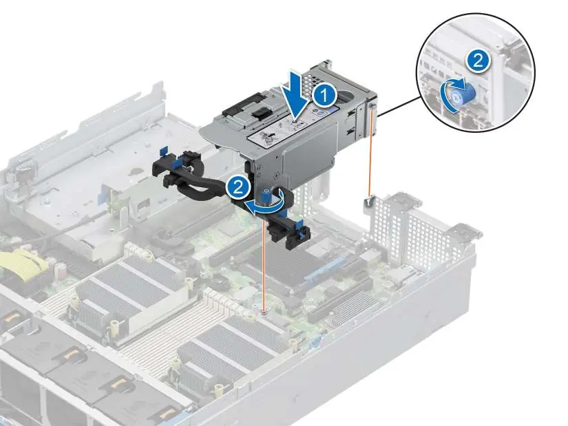 Wiedereinbau des Expansion Card Riser