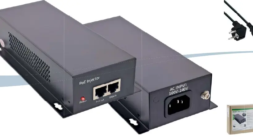 InLine® PoE++ Injektor 10Gigabit mit Anschlüssen