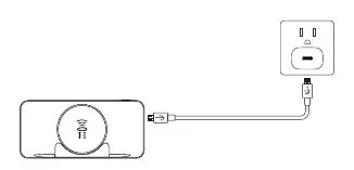 Aufladen der Powerbank über den USB-C-Anschluss