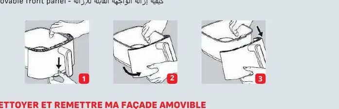 Entfernen der abnehmbaren Frontblende