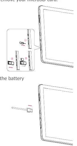 Einlegen der microSD-Karte und Laden des Akkus