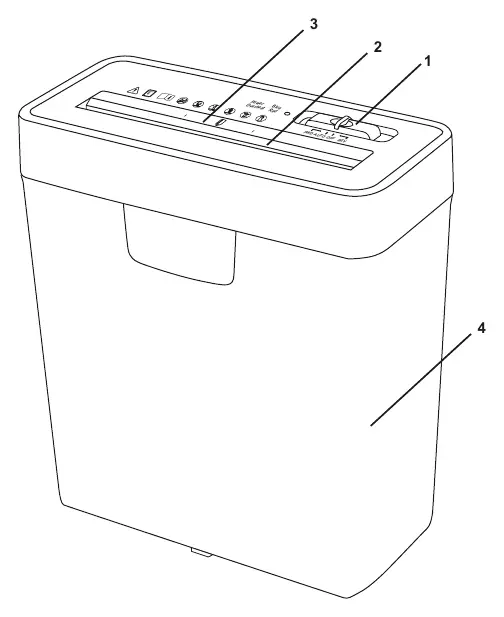 Diagramm des Aktenvernichters Tracer Edgy 10L