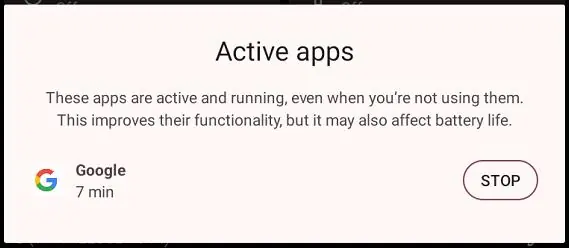 Aktive Apps verwalten