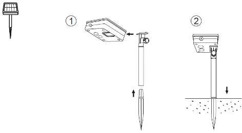 Montageanleitung für den Erdspieß und das Solarpanel