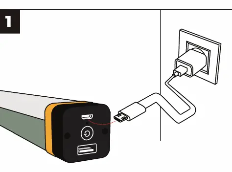 Schritt 1: Aufladen der LED-Leuchte.