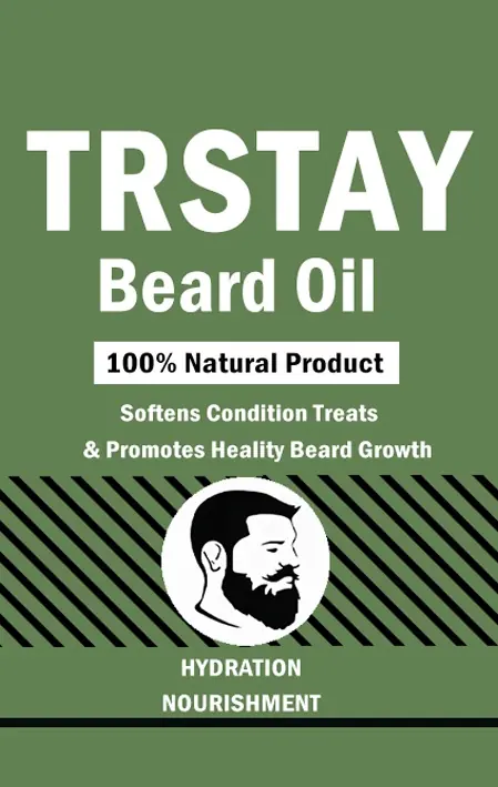 TRSTAY Beard Oil Produktetikett