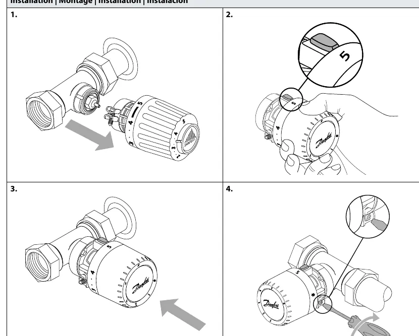 Schritte zur Montage des Sensors