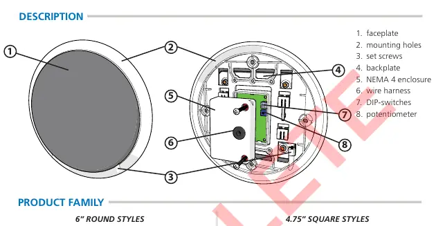 Komponenten des MS21H Sensors