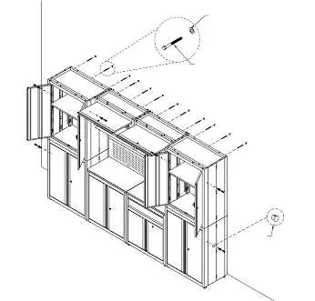 Wandbefestigung des Systems