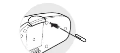 Position des Reset-Knopfes