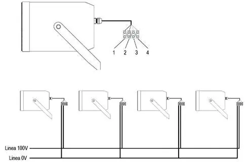 Anschlussdiagramm für Einzel- und Parallelschaltung