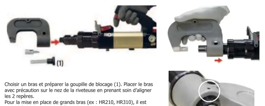 Montage des Nietbügels