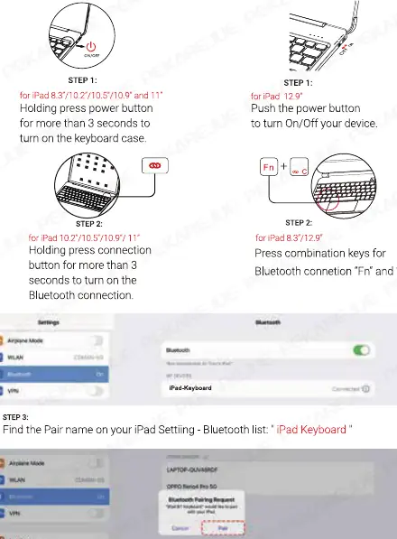 Schritte zur Bluetooth-Kopplung