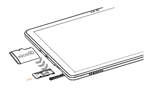 Einlegen der microSD-Karte