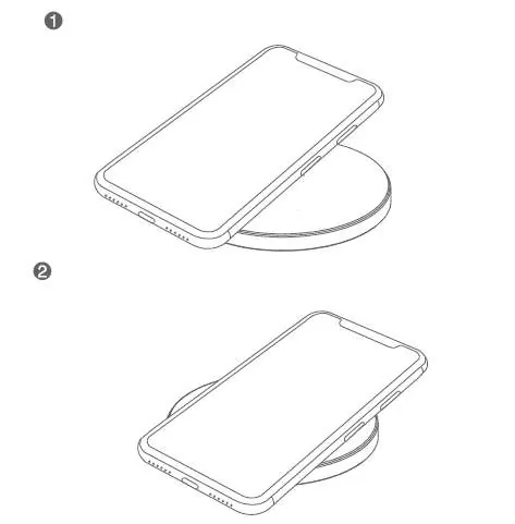 Platzierung des Smartphones auf dem Ladepad.
