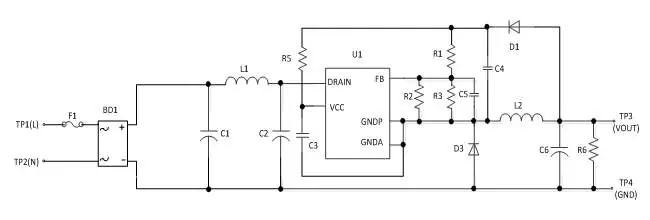 Schaltplan des Evaluation Boards